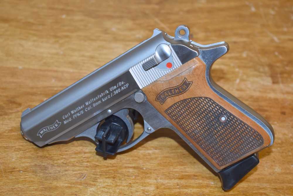 Walther Arms Model PPK/S 3.3" Stainless .380 ACP Wood Grips-img-1