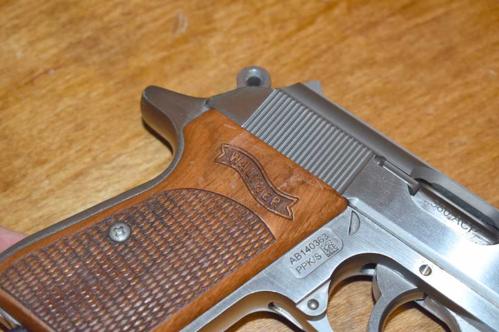 Walther Arms Model PPK/S 3.3" Stainless .380 ACP Wood Grips-img-3