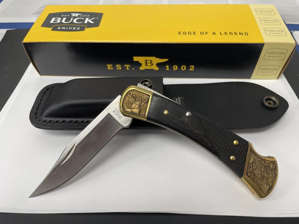 Altamont Wood Grips - Buck 110 Folding Knife Deer -img-0