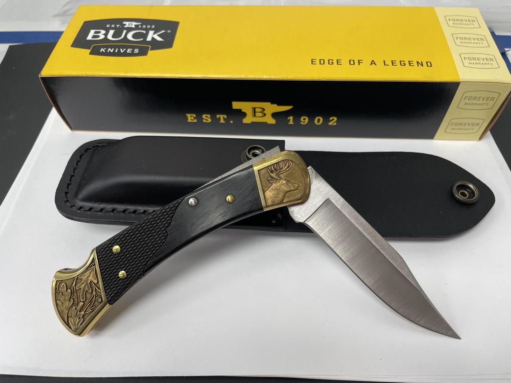 Altamont Wood Grips - Buck 110 Folding Knife Deer -img-2