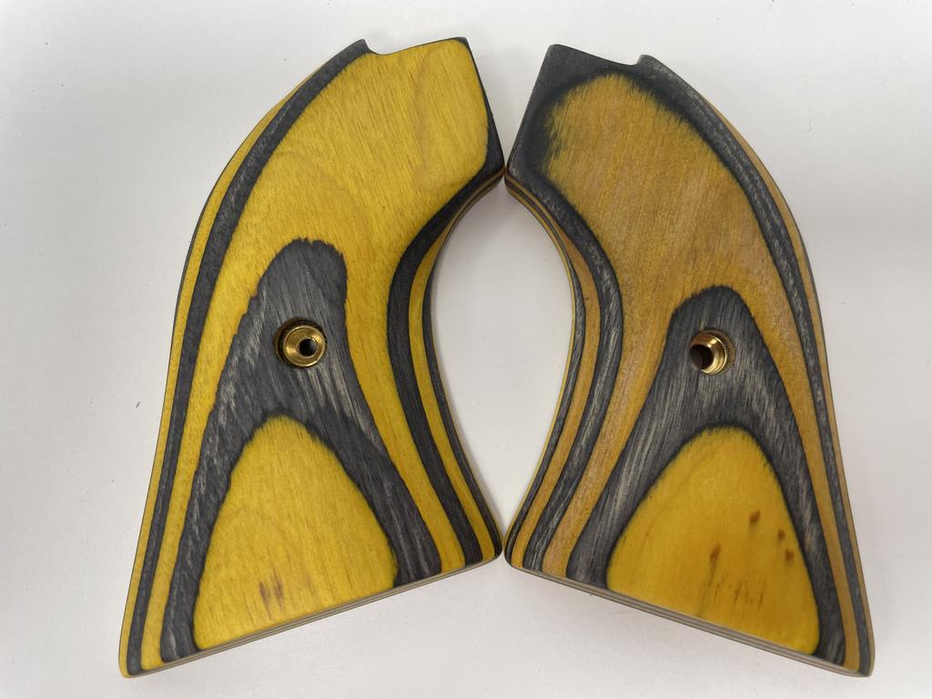 Altamont Wood Grips - Heritage Rough Rider Black Yellow Strato Smooth -img-0