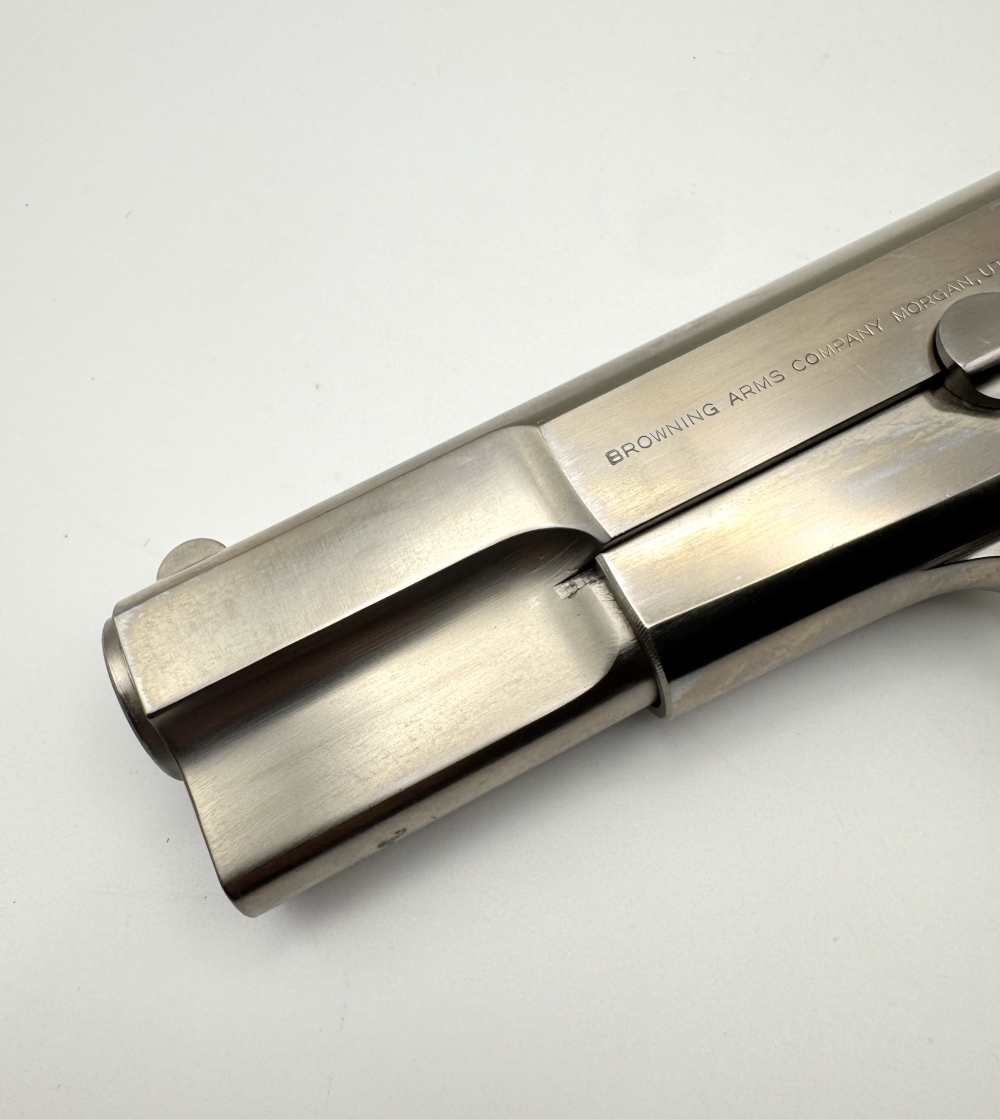 Beautiful 1981 Belgian Browning Hi Power 9mm Pistol Nickel High Belgium-img-6