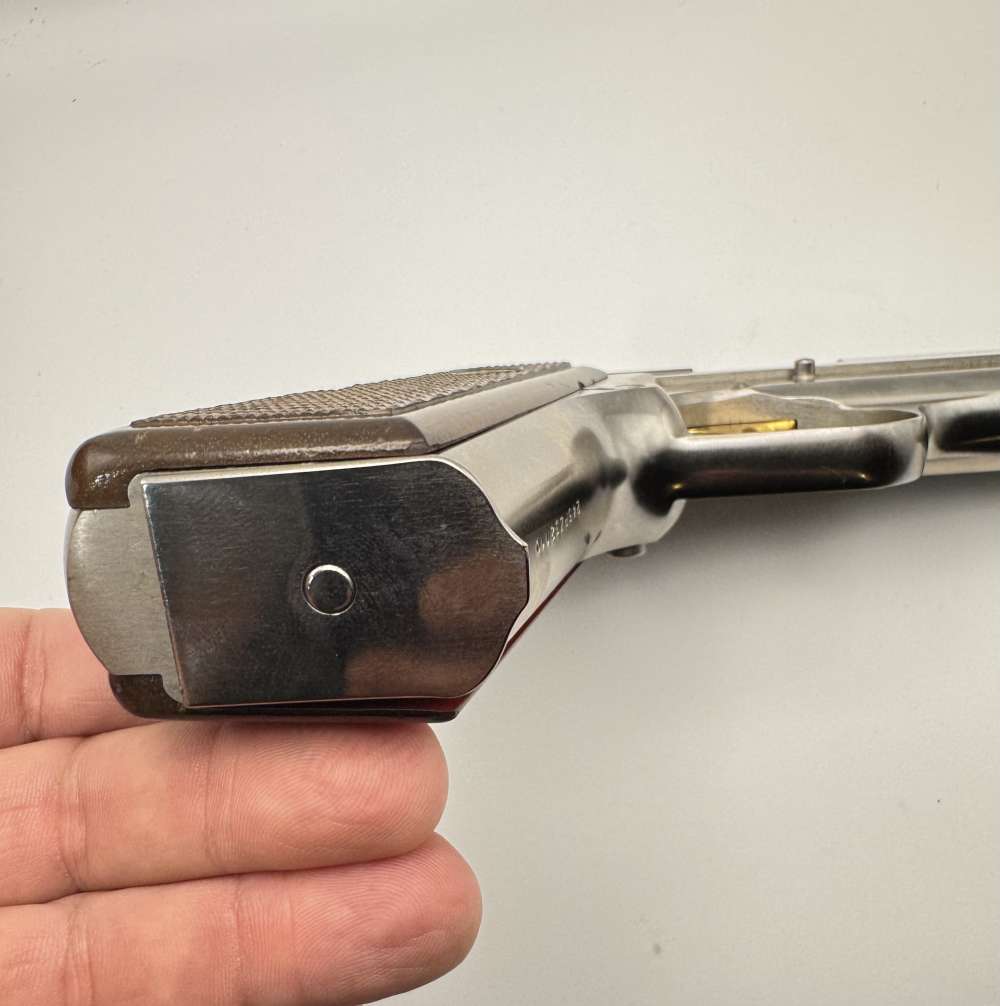 Beautiful 1981 Belgian Browning Hi Power 9mm Pistol Nickel High Belgium-img-18