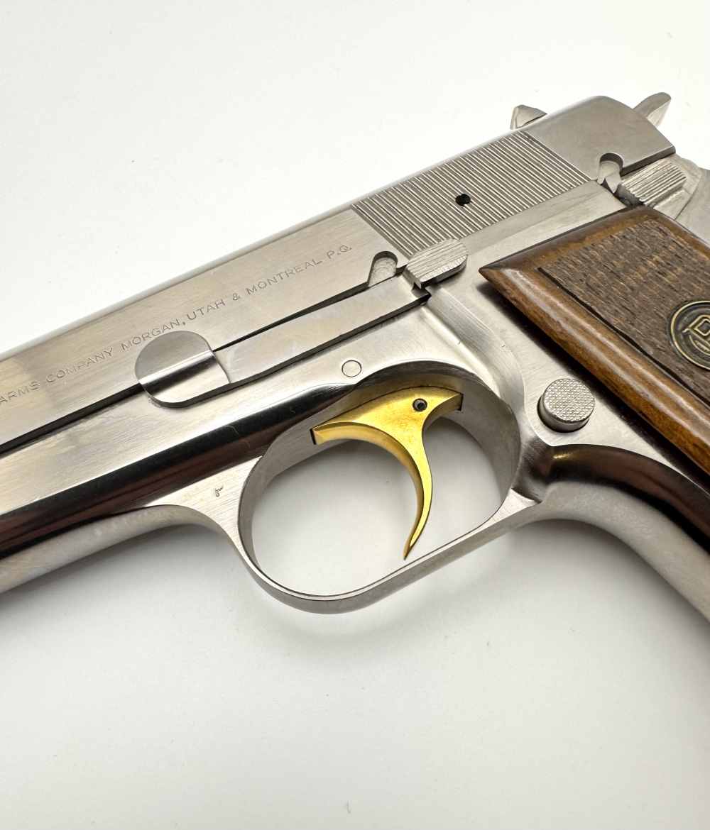 Beautiful 1981 Belgian Browning Hi Power 9mm Pistol Nickel High Belgium-img-5