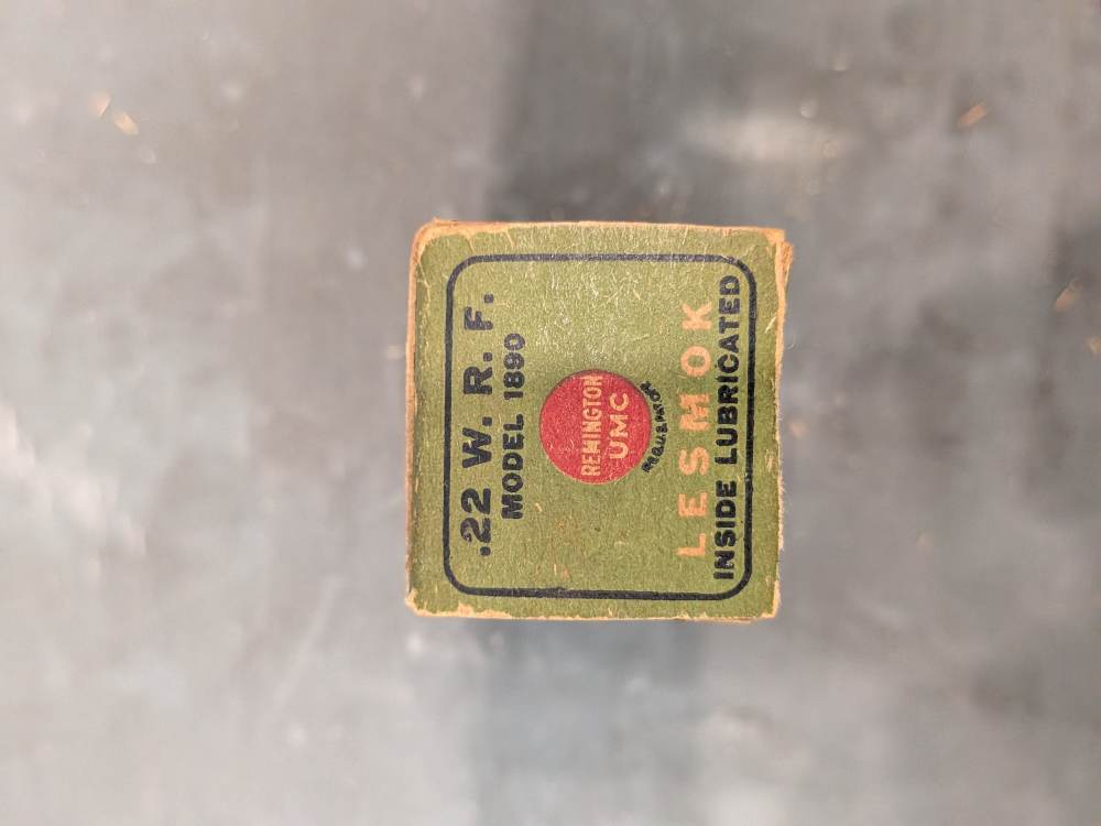 Remington UMC .22 Winchester Lesmok .22 WRF Ammo Box – Model 1890-img-5