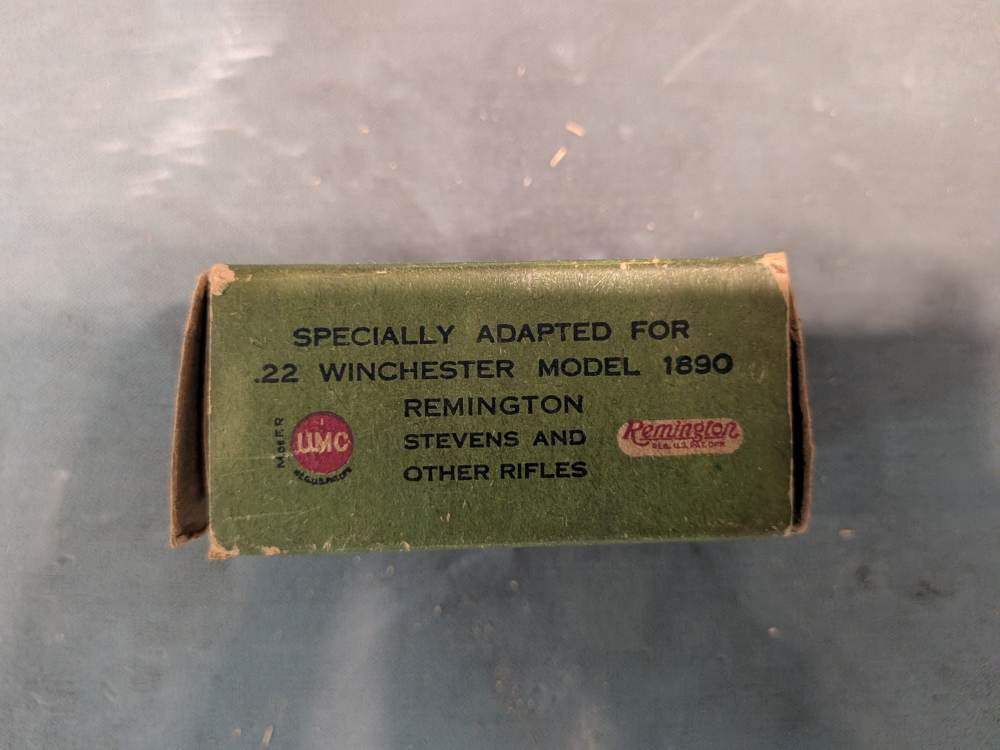 Remington UMC .22 Winchester Lesmok .22 WRF Ammo Box – Model 1890-img-1