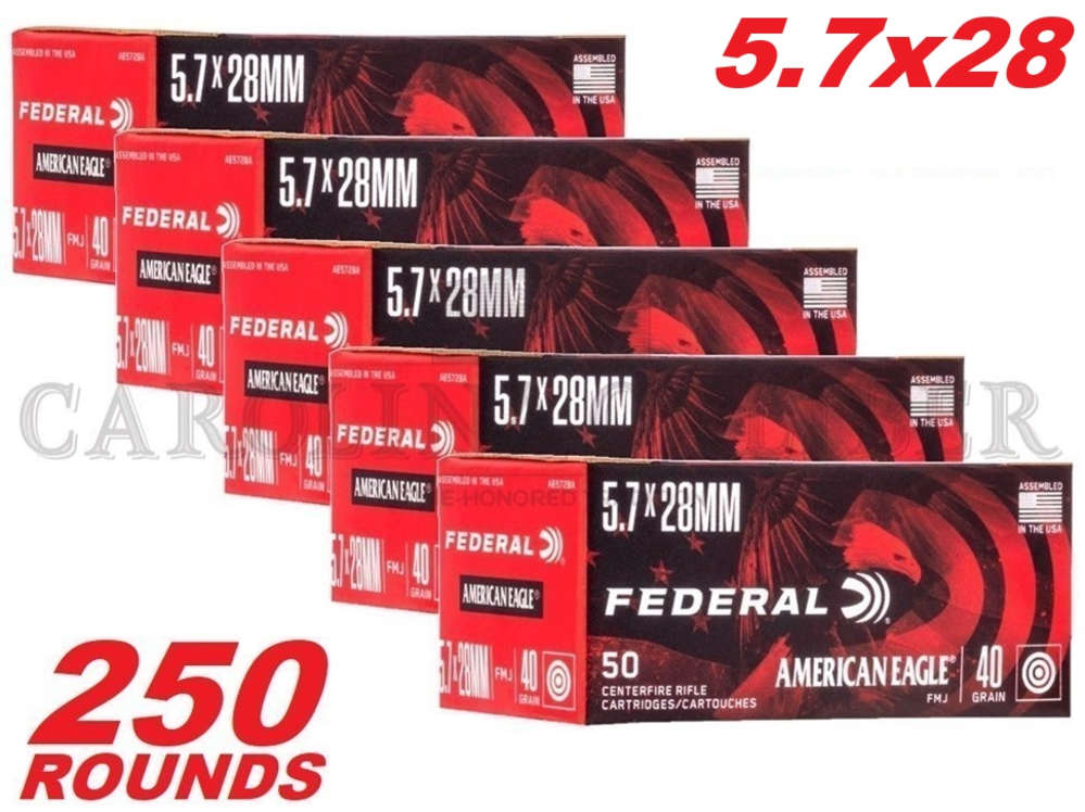 FEDERAL 5.7X28 AMERICAN EAGLE FMJ 250RD-img-0