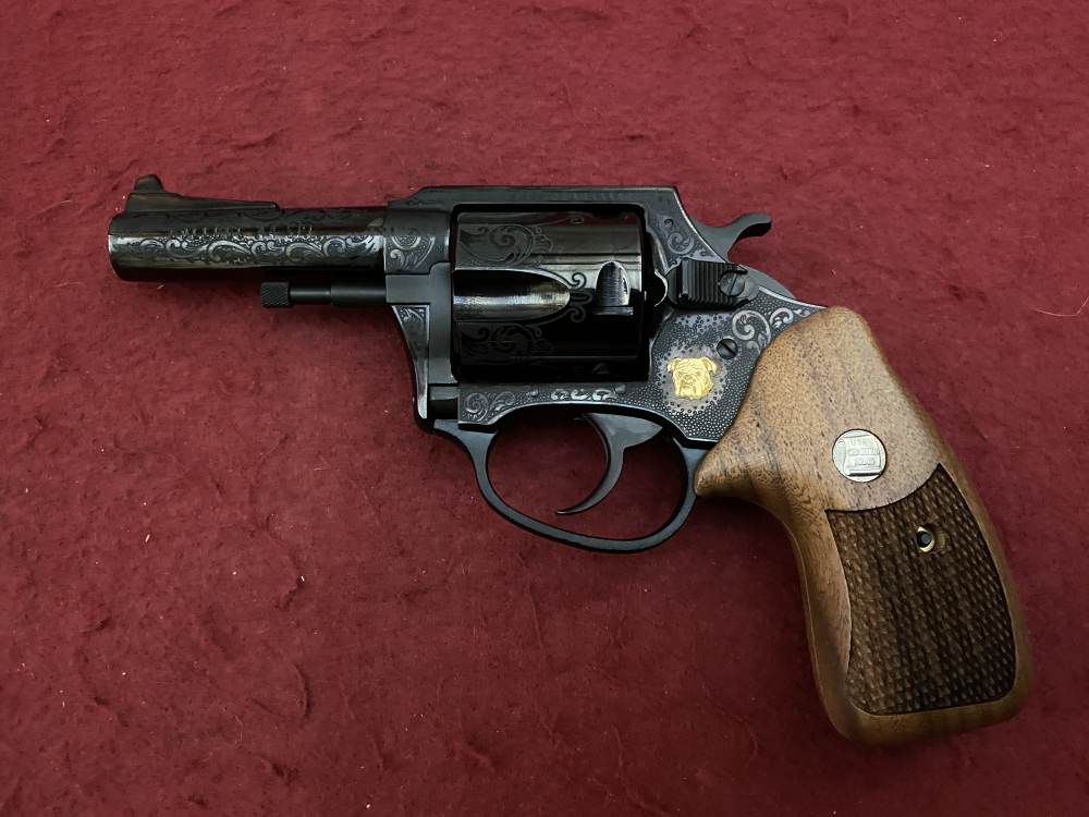 NIB Charter Arms Bulldog .44 spl 3" 50th Anniversary Engraved, Gold Inlay  -img-2