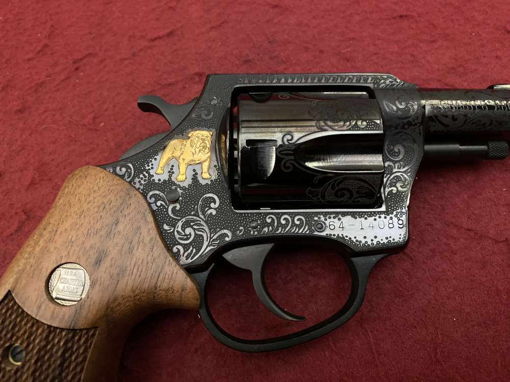 NIB Charter Arms Bulldog .44 spl 3" 50th Anniversary Engraved, Gold Inlay  -img-9
