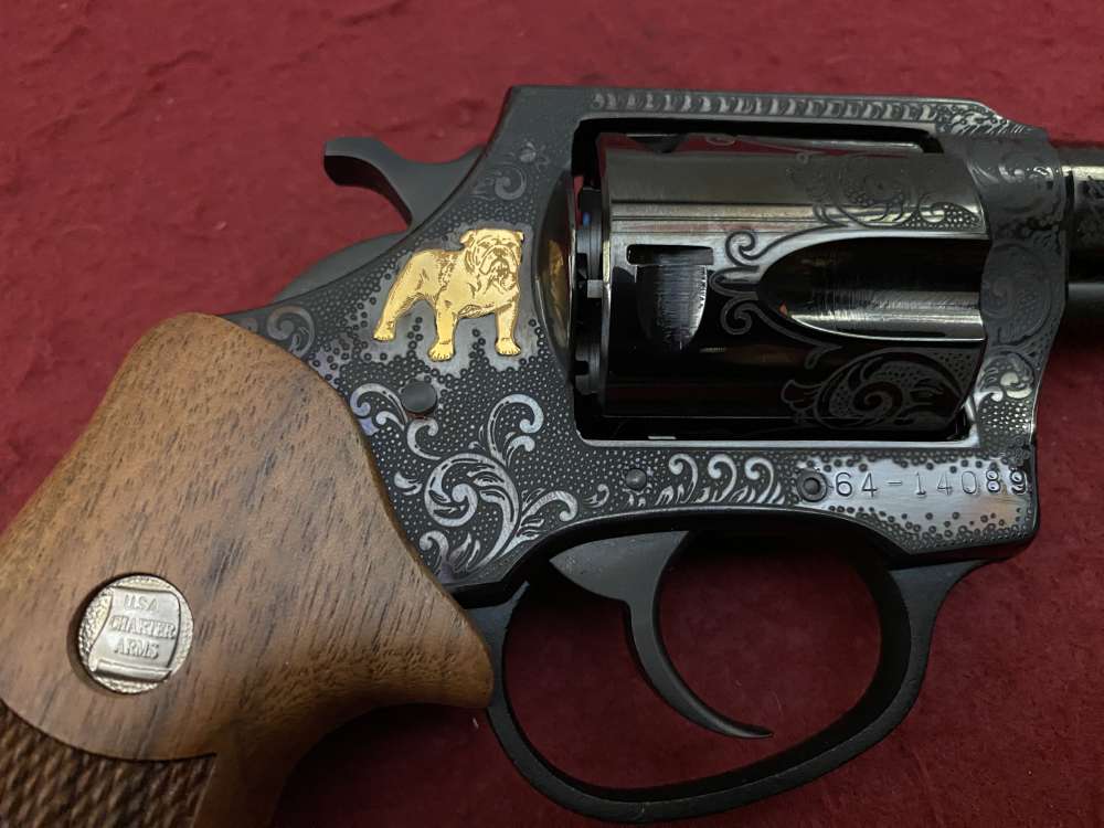 NIB Charter Arms Bulldog .44 spl 3" 50th Anniversary Engraved, Gold Inlay  -img-12