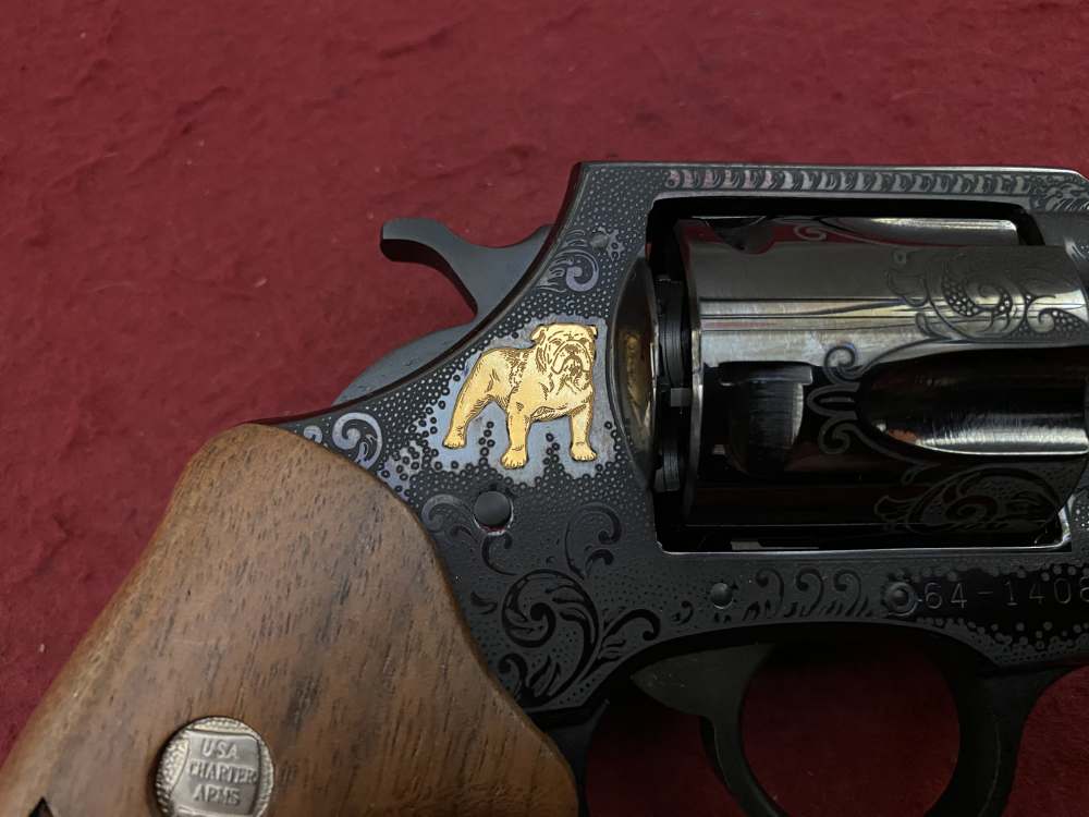 NIB Charter Arms Bulldog .44 spl 3" 50th Anniversary Engraved, Gold Inlay  -img-13