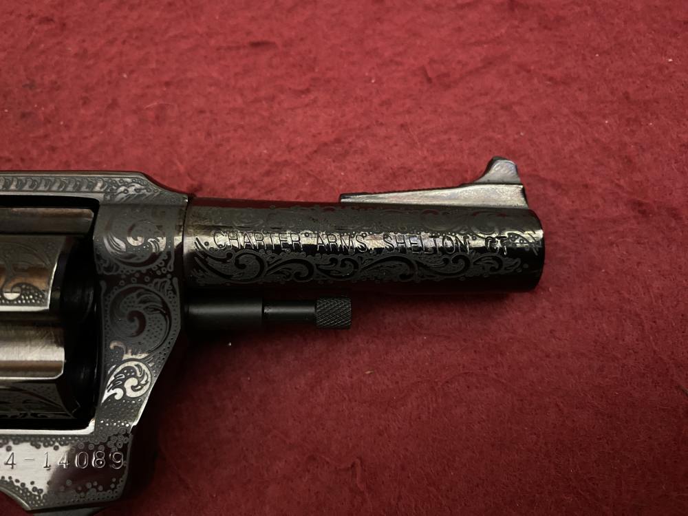 NIB Charter Arms Bulldog .44 spl 3" 50th Anniversary Engraved, Gold Inlay  -img-17