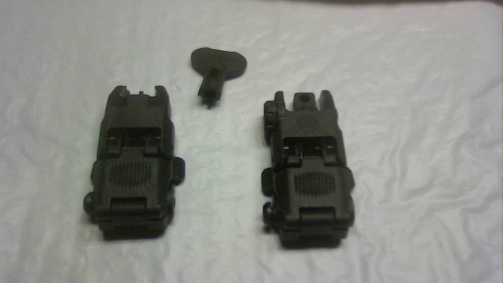 Magpul MBUS Flip-Up Backup Sights Front and Rear Used like NEW-img-0