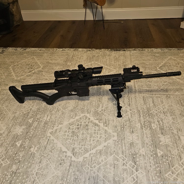 Stag Arms AR 15 with Red Dot Laser, Scope, Suppressor & BiPods-img-1