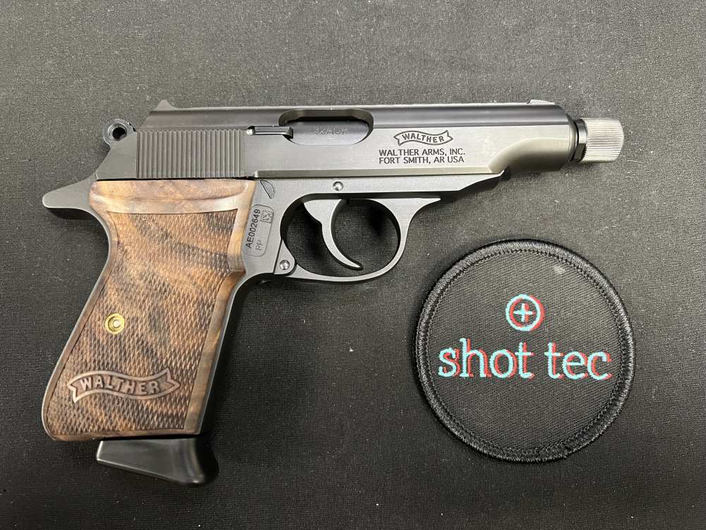 Walther PP 3.9” threaded barrel with walnut grips 32 acp-img-2