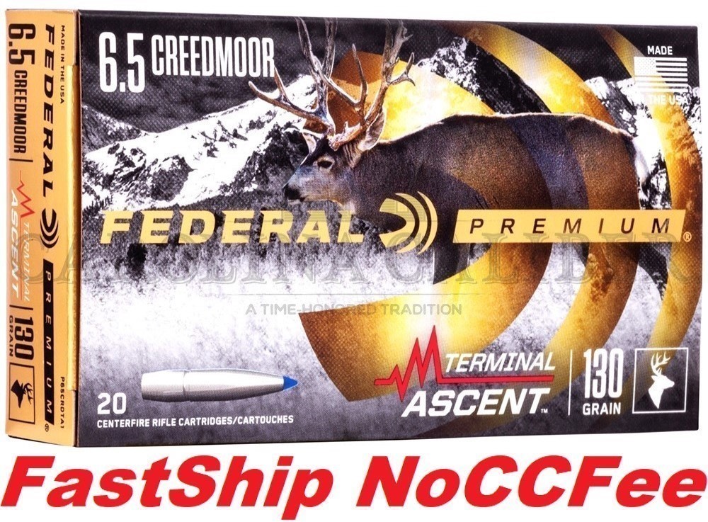 FEDERAL TERMINAL ASCENT 6.5CM 130GR. P65CRDTA1 6.5 CREEDMOOR-img-0