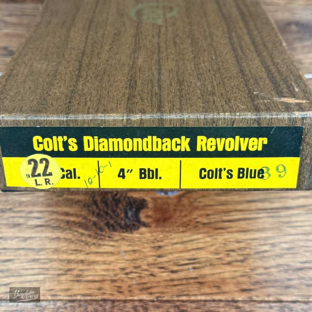 Spectacular Vintage 1969 Colt Diamondback 4" 22lr LNIB Incredible Blue -img-1