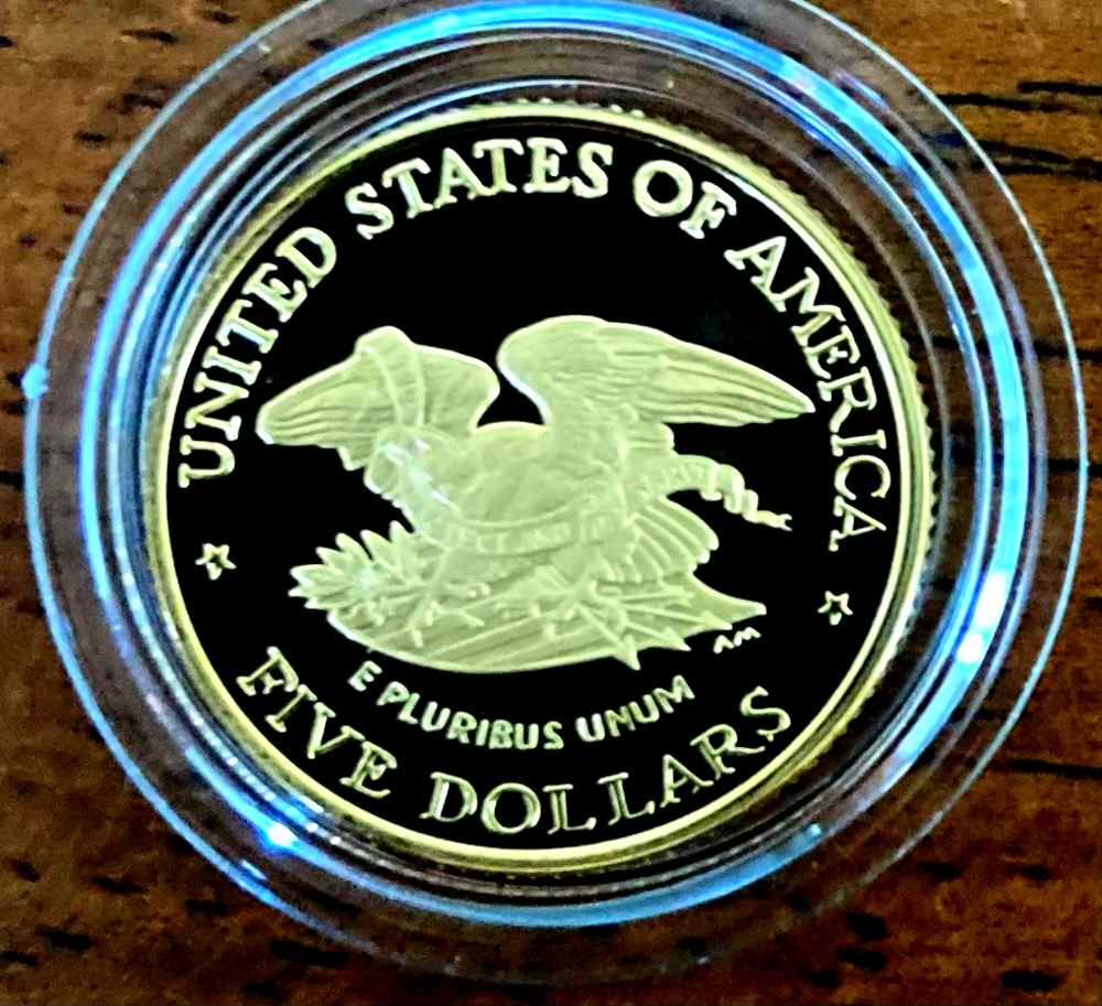 1995 W Proof Civil War Battlefields Commemorative $5 Gold Coin -img-1