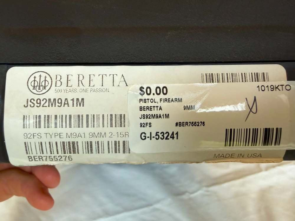 2017 Beretta 92FS / Type M9A1 9mm w/ 2 15rd Mags *LNIB*-img-13