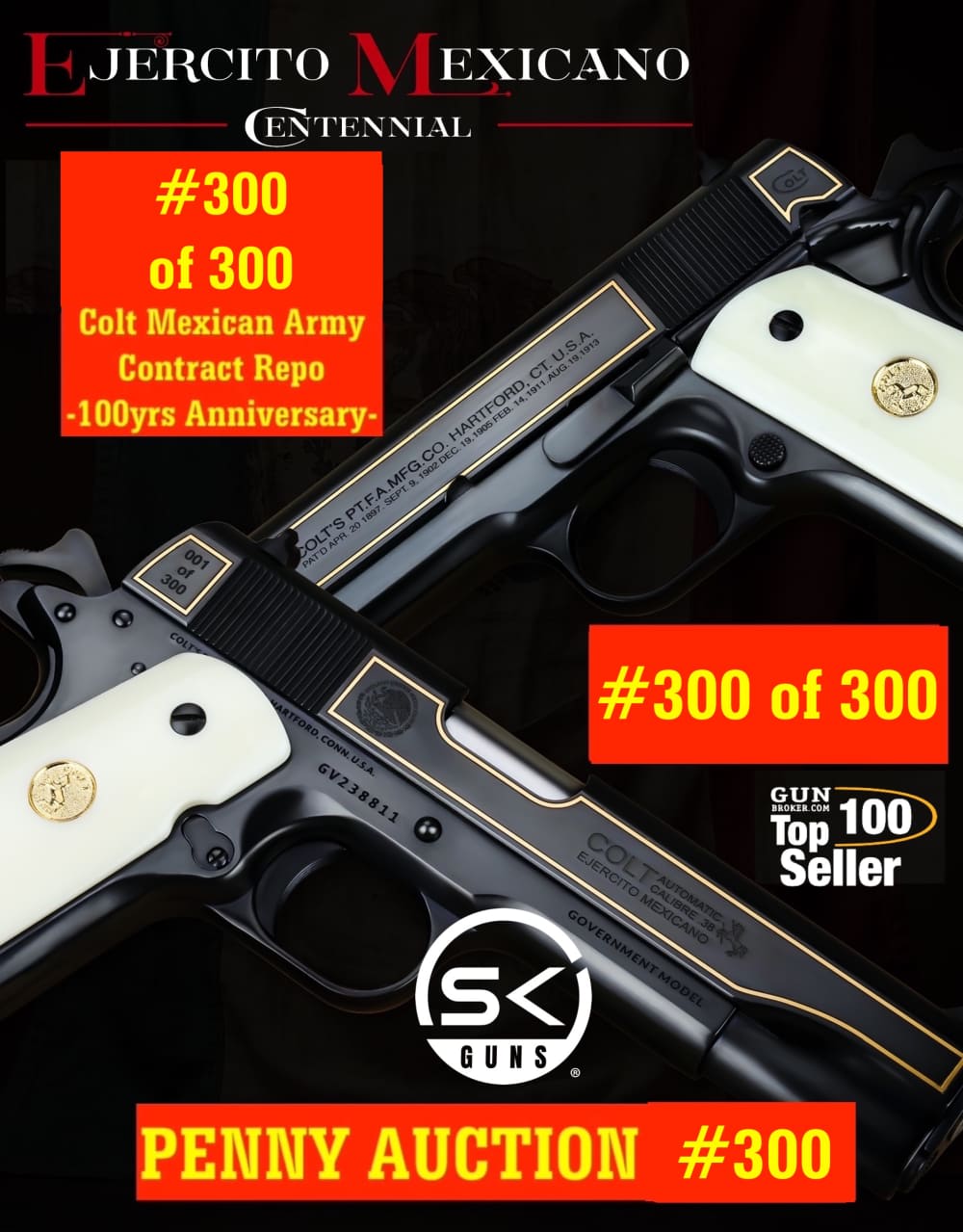 PENNY SK Customs Ejercito Mexicano Colt M1911 - CENTENNIAL #300 of 300-img-0