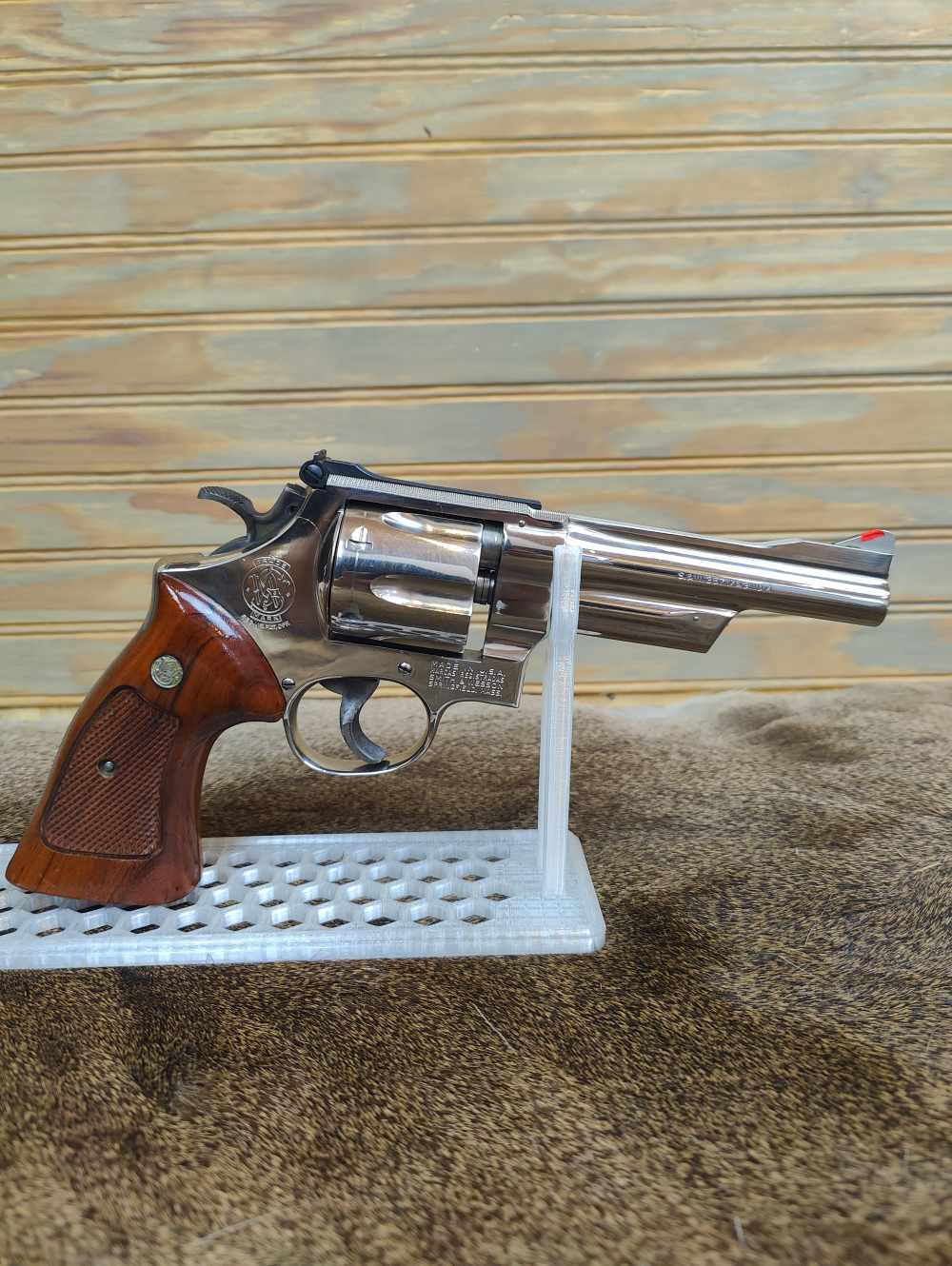 Smith & Wesson Model 27-2, Nickel, .357 Magnum, 5" Barrel, Mfg. 1977-1978-img-1