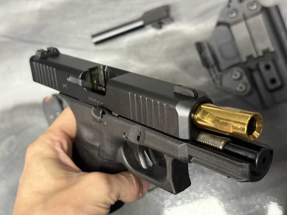 Glock 19 Gen5 9mm Zaffiri Gold Barrel Trijicon Night Sights TTI+5 NR! PS!-img-5