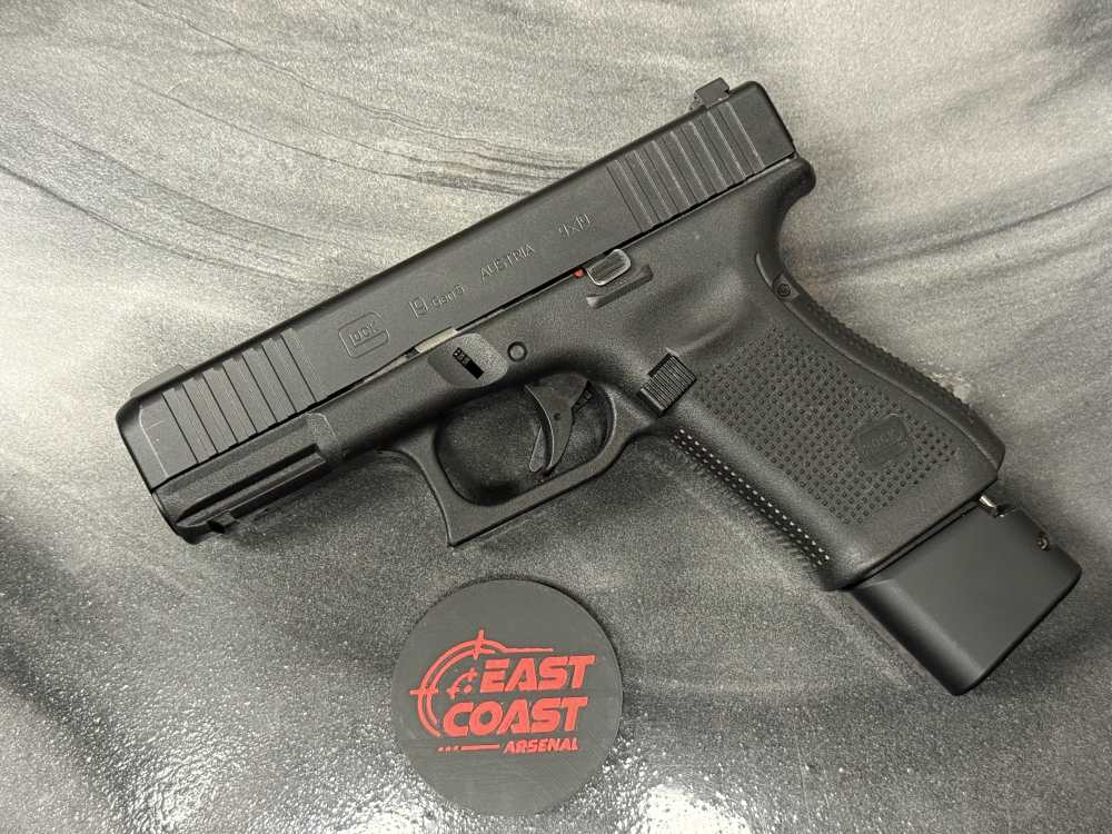 Glock 19 Gen5 9mm Zaffiri Gold Barrel Trijicon Night Sights TTI+5 NR! PS!-img-1