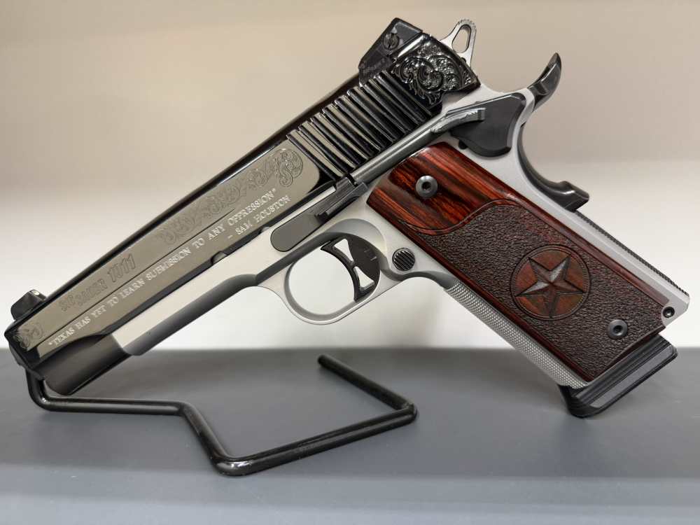 SIG SAUER 1911*TEXAS SILVER LONE STAR LIMITED EDITION RUN*MANUFACTURED 2015-img-0