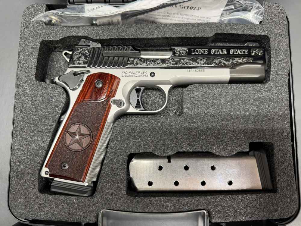 SIG SAUER 1911*TEXAS SILVER LONE STAR LIMITED EDITION RUN*MANUFACTURED 2015-img-16