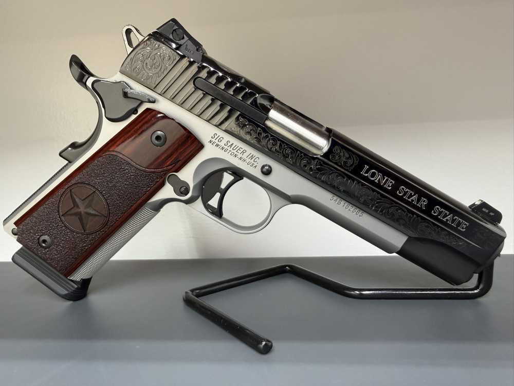 SIG SAUER 1911*TEXAS SILVER LONE STAR LIMITED EDITION RUN*MANUFACTURED 2015-img-1