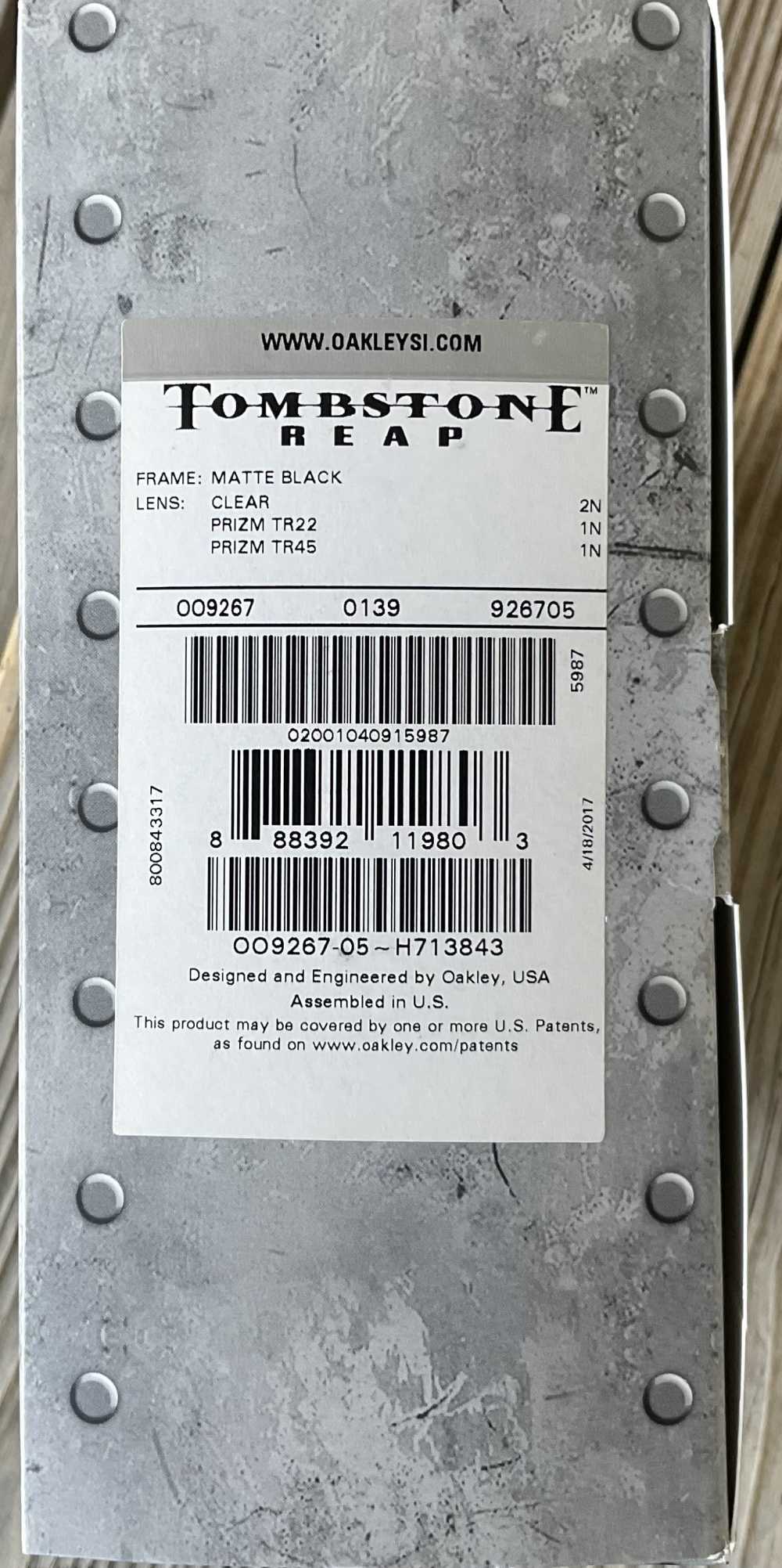 Oakley Tombstone Reap Shooting Glasses, New Old Stock in Sealed Bag!-img-1