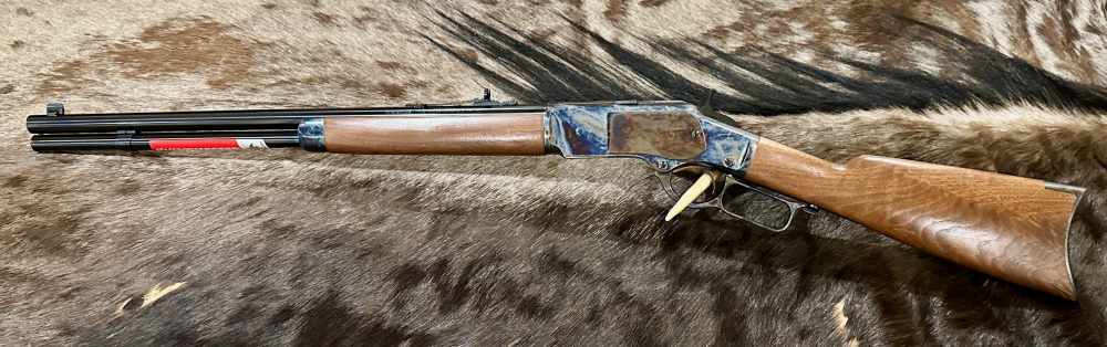 WINCHESTER 1873 SHORT RIFLE COLOR CASE HARDENED 44-40 WIN 20" GREAT WOOD-img-2