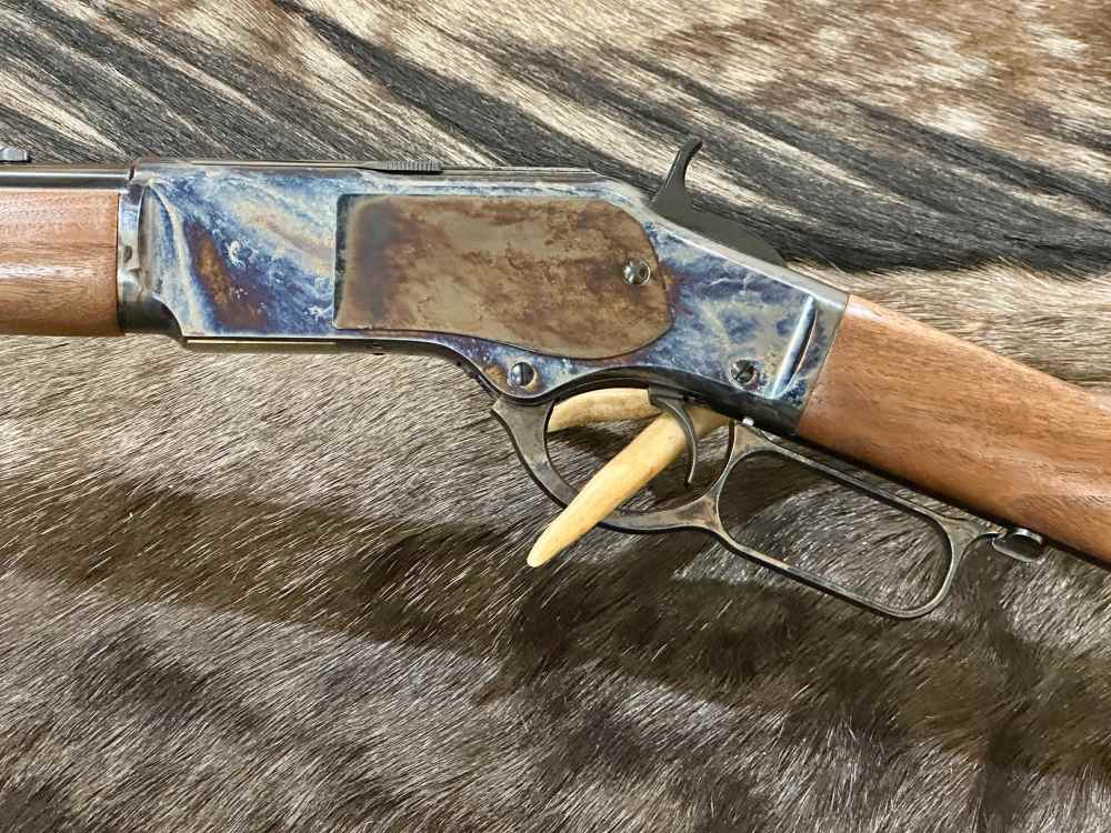 WINCHESTER 1873 SHORT RIFLE COLOR CASE HARDENED 44-40 WIN 20" GREAT WOOD-img-11