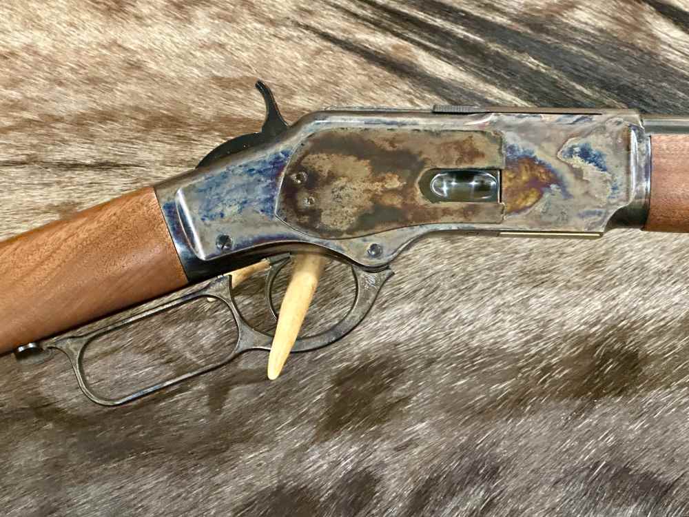 WINCHESTER 1873 SHORT RIFLE COLOR CASE HARDENED 44-40 WIN 20" GOOD WOOD-img-3