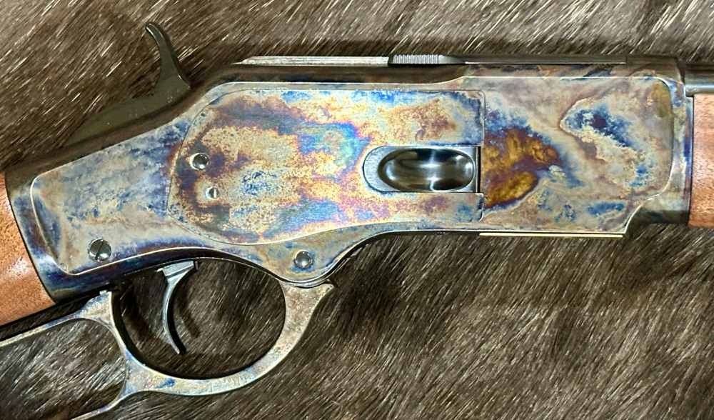 WINCHESTER 1873 SHORT RIFLE COLOR CASE HARDENED 44-40 WIN 20" GOOD WOOD-img-4