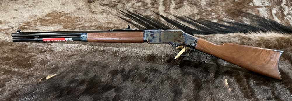 WINCHESTER 1873 SHORT RIFLE COLOR CASE HARDENED 44-40 WIN 20" GOOD WOOD-img-2