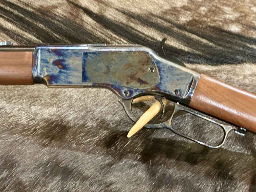 WINCHESTER 1873 SHORT RIFLE COLOR CASE HARDENED 44-40 WIN 20" GOOD WOOD-img-11