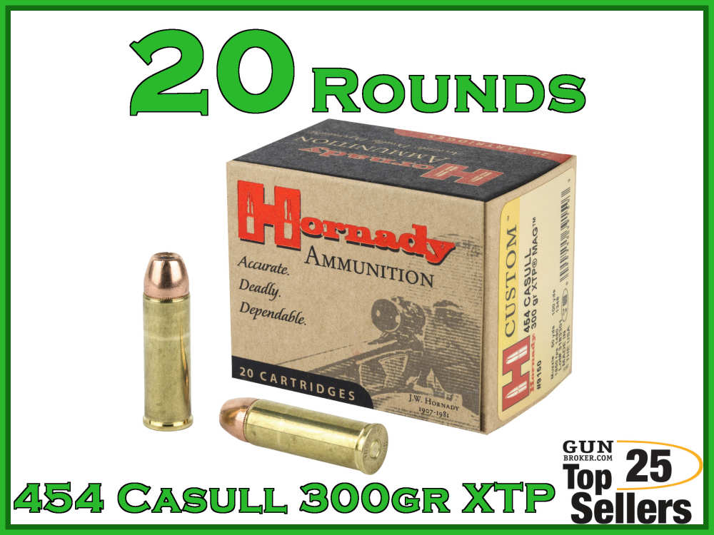 Hornady Custom 454 Casull Ammo 300gr XTP-Mag -img-0