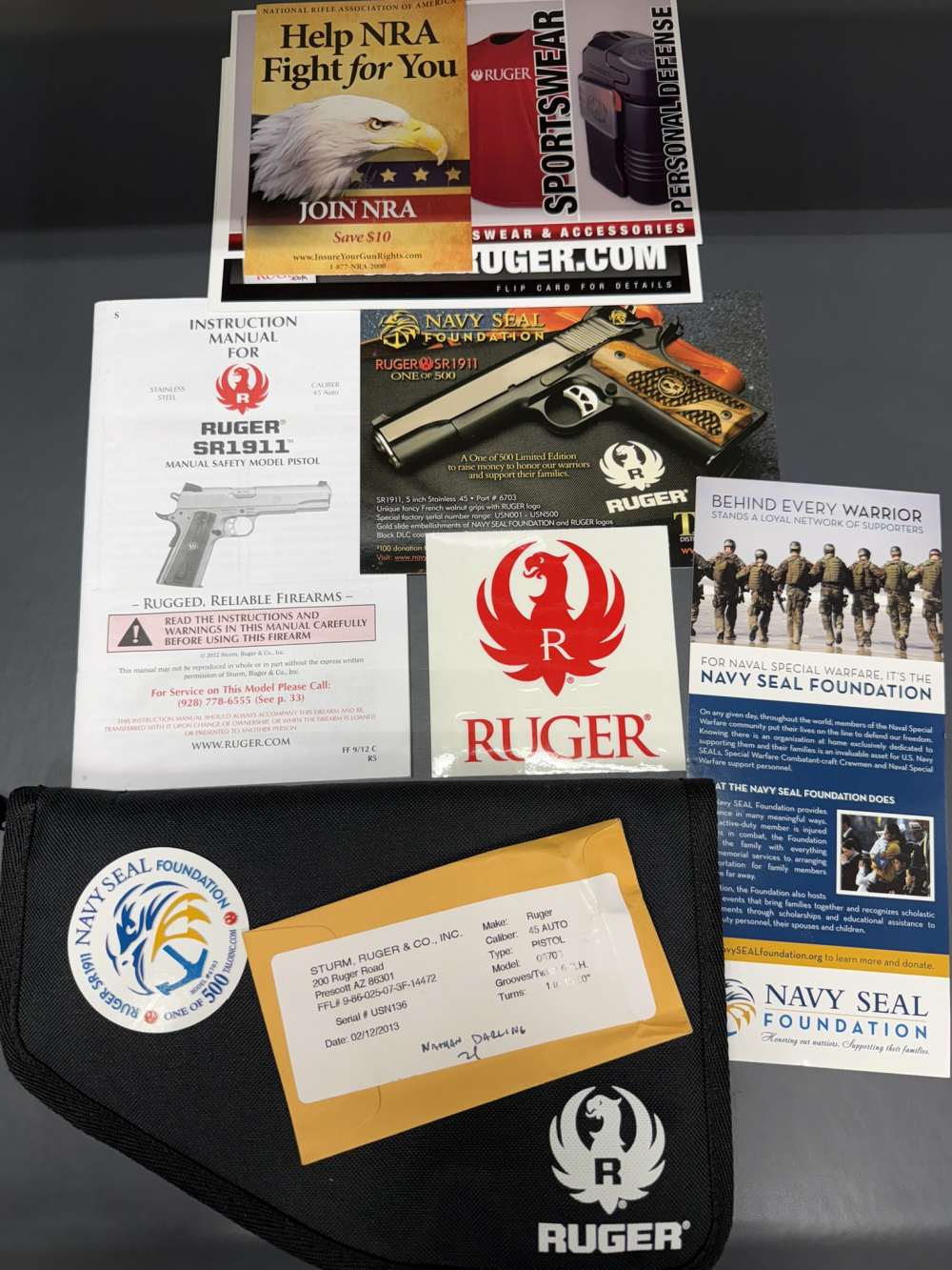 RUGER 1911 NAVY SEAL COMMEMORATIVE LIMITED EDITION TALO*AMAZING COLLECTOR*-img-16