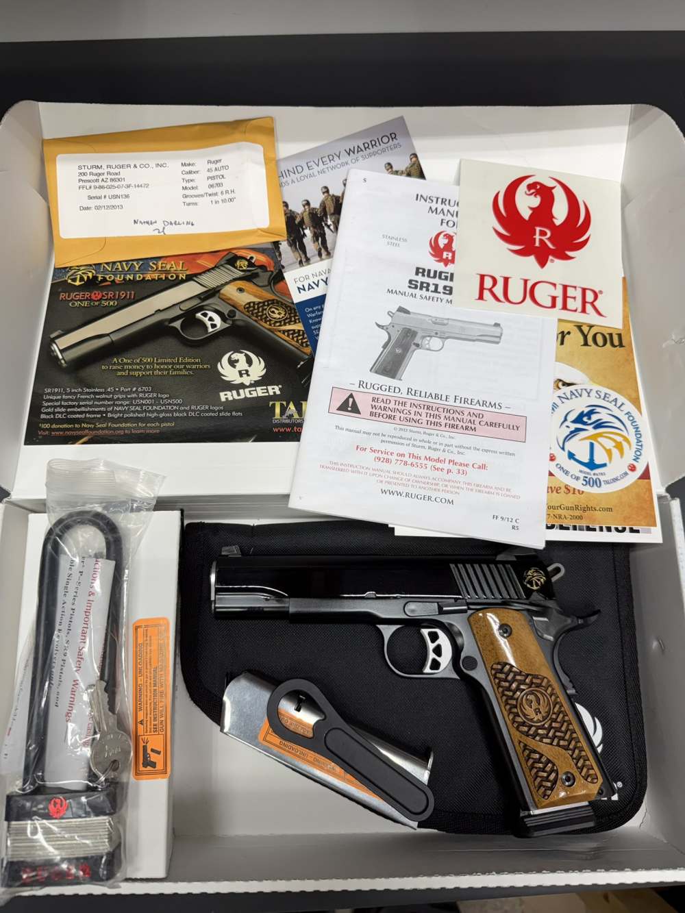 RUGER 1911 NAVY SEAL COMMEMORATIVE LIMITED EDITION TALO*AMAZING COLLECTOR*-img-17