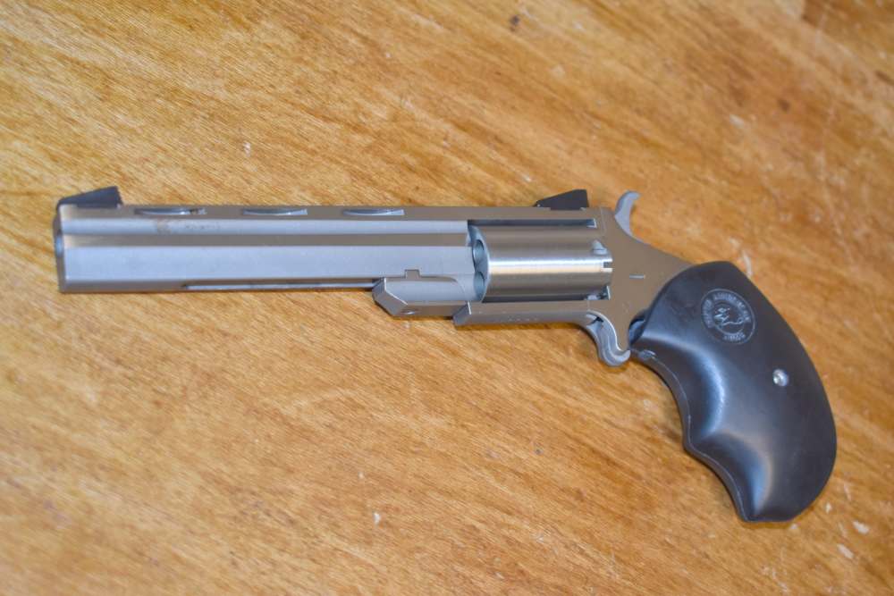 North American Arms NAA Mini Master .22 Magnum Stainless Revolver-img-0