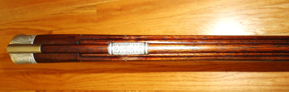 62 Caliber Transition Era 1740 Flintlock Rifle Damascus Barrel Silver Mount-img-7