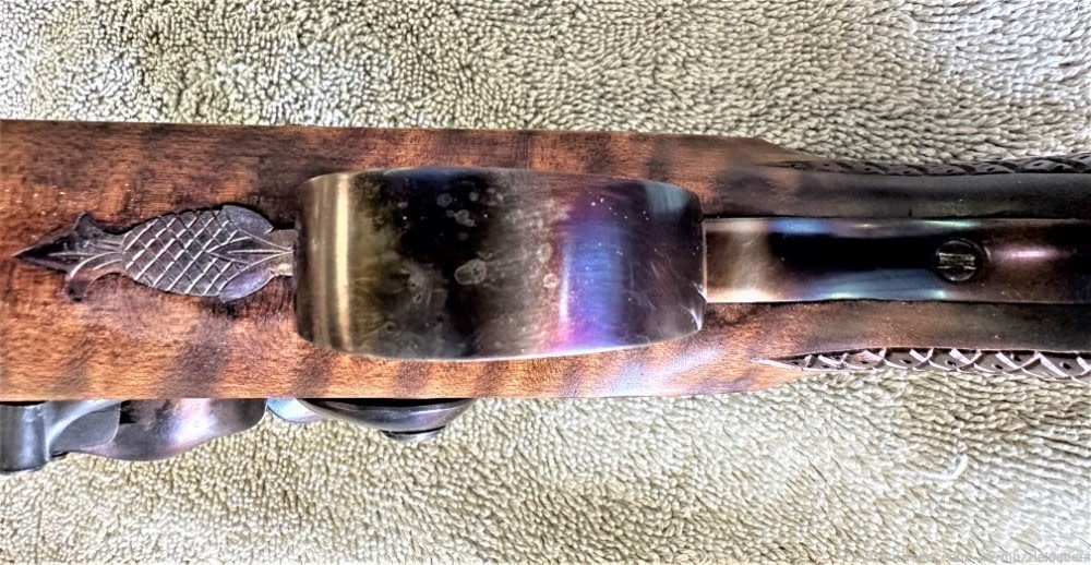 Custom 50 Cal Roby Flintlock Pistol, MBS Barrel, Muzzleloader, Siler -img-8