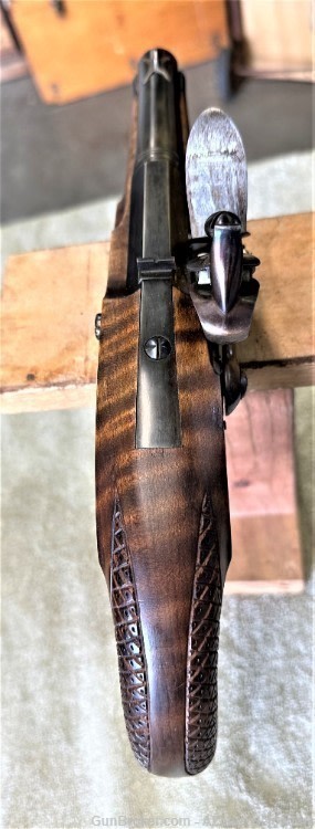 Custom 50 Cal Roby Flintlock Pistol, MBS Barrel, Muzzleloader, Siler -img-7