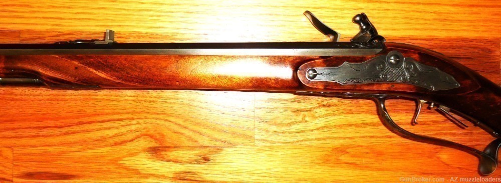 Matt Avance Christian's Spring  50 Cal Flintlock rifle, Engraved, Swamped-img-6