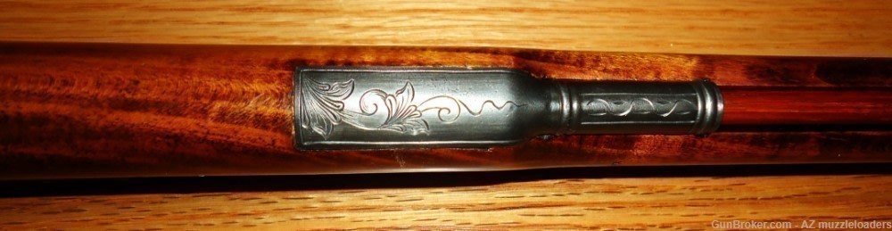 Matt Avance Christian's Spring  50 Cal Flintlock rifle, Engraved, Swamped-img-16