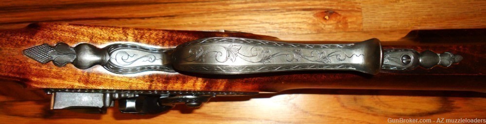 Matt Avance Christian's Spring  50 Cal Flintlock rifle, Engraved, Swamped-img-14