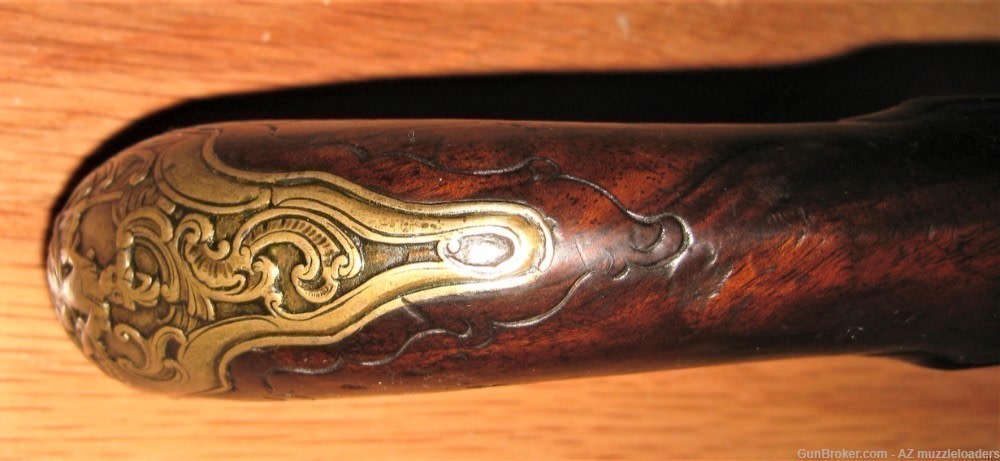  Smoothbore Pistol, Original , German, Cast Engraved, 50 Cal, Muzzleloader-img-7
