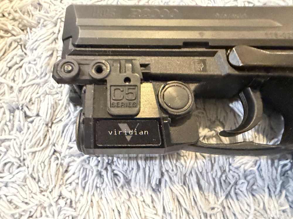 HK P2000 V3 9mm DA/SA w/ Case, 3 Mags, Viridian C5 Green Laser & Kydex Hols-img-5