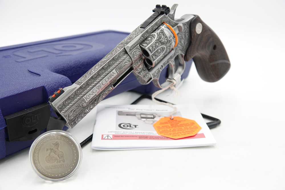 Rare Collectible Custom Engraved Colt King Cobra Target 357 MAG 4.25"-img-0